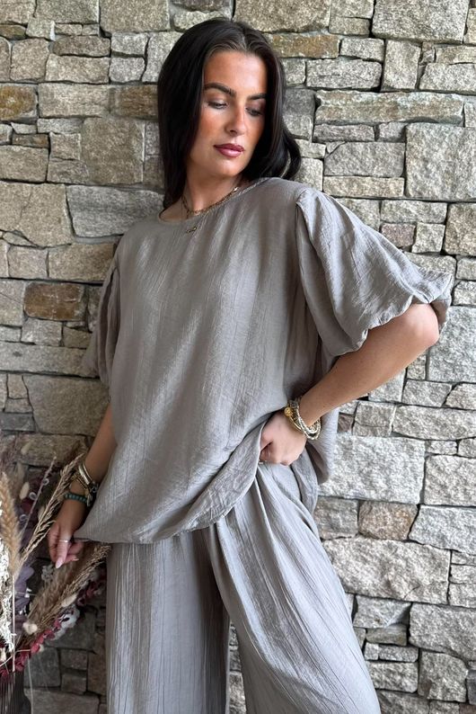 Randles Puff Sleeve Blouse Mocha